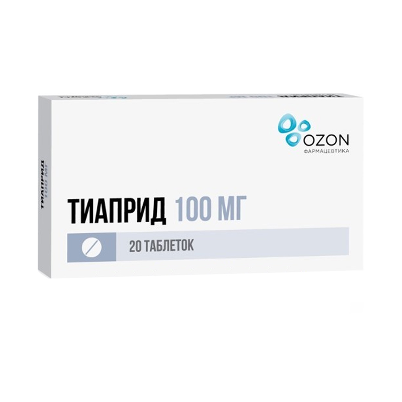 Купить Тиаприд таблетки 100 мг 20 шт., Озон ООО