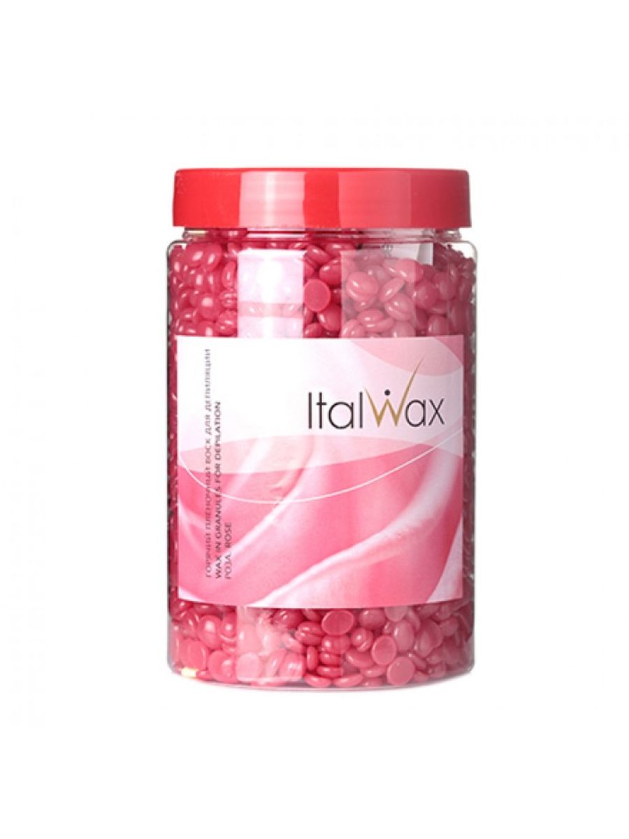Воск горячий (пленочный) ITALWAX Роза гранулы 500 гр. банка