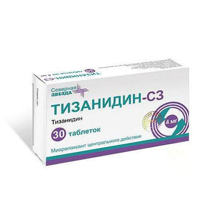 Купить Тизанидин-СЗ таблетки 4 мг 30 шт., Северная Звезда