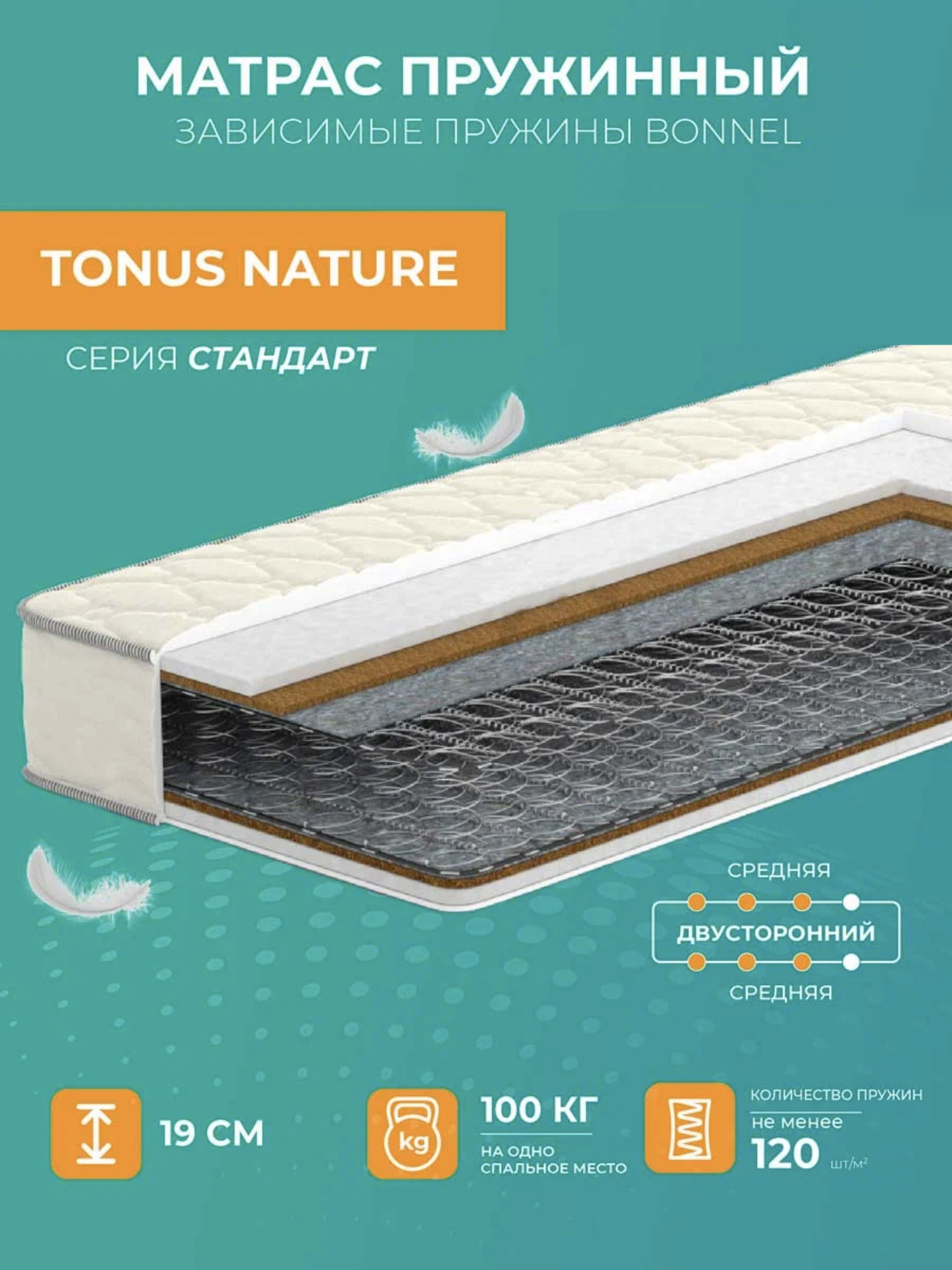 

Матрас Аккорд Tonus Nature 200х200, TonusNature