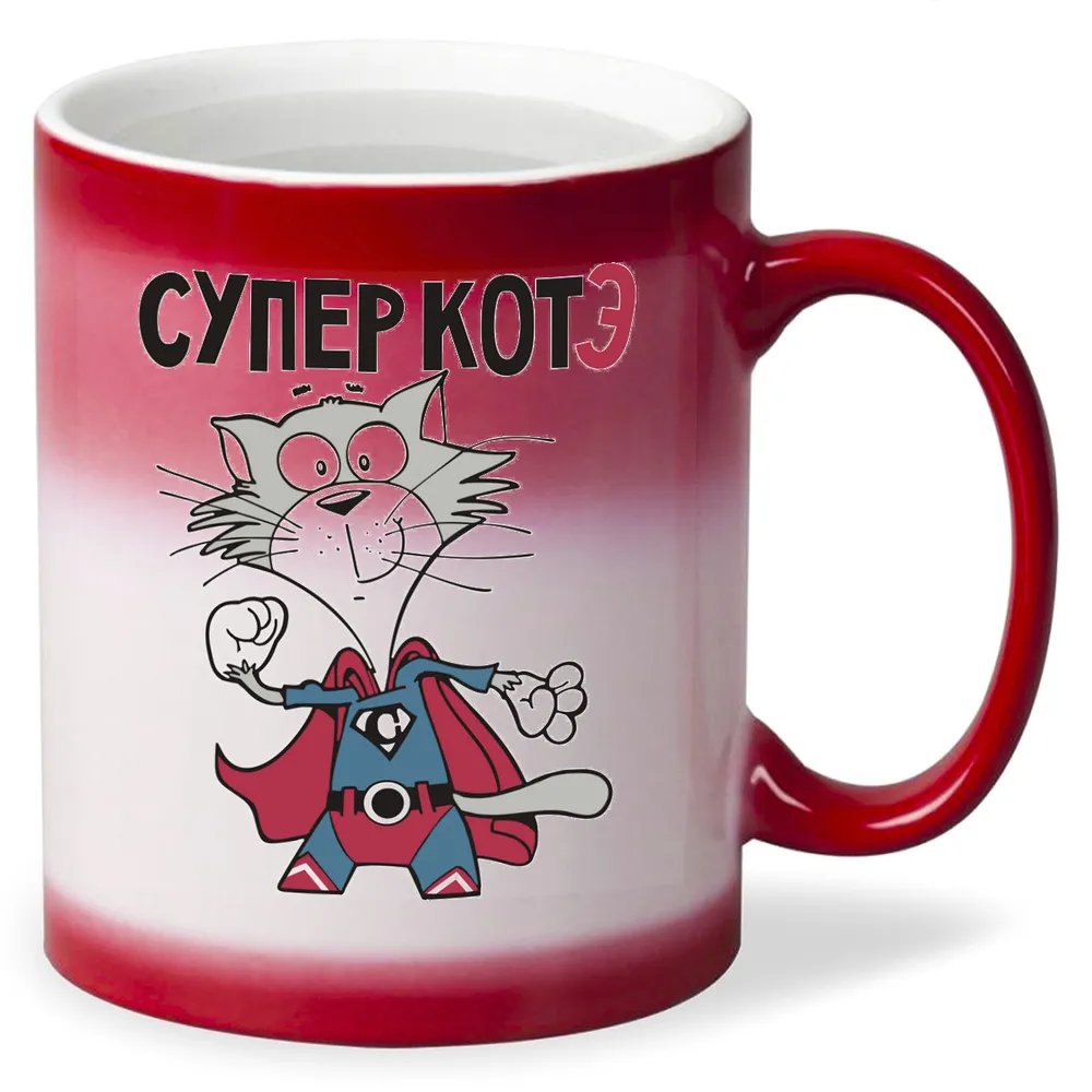 

Кружка CoolPodarok Прикол Супер котэ