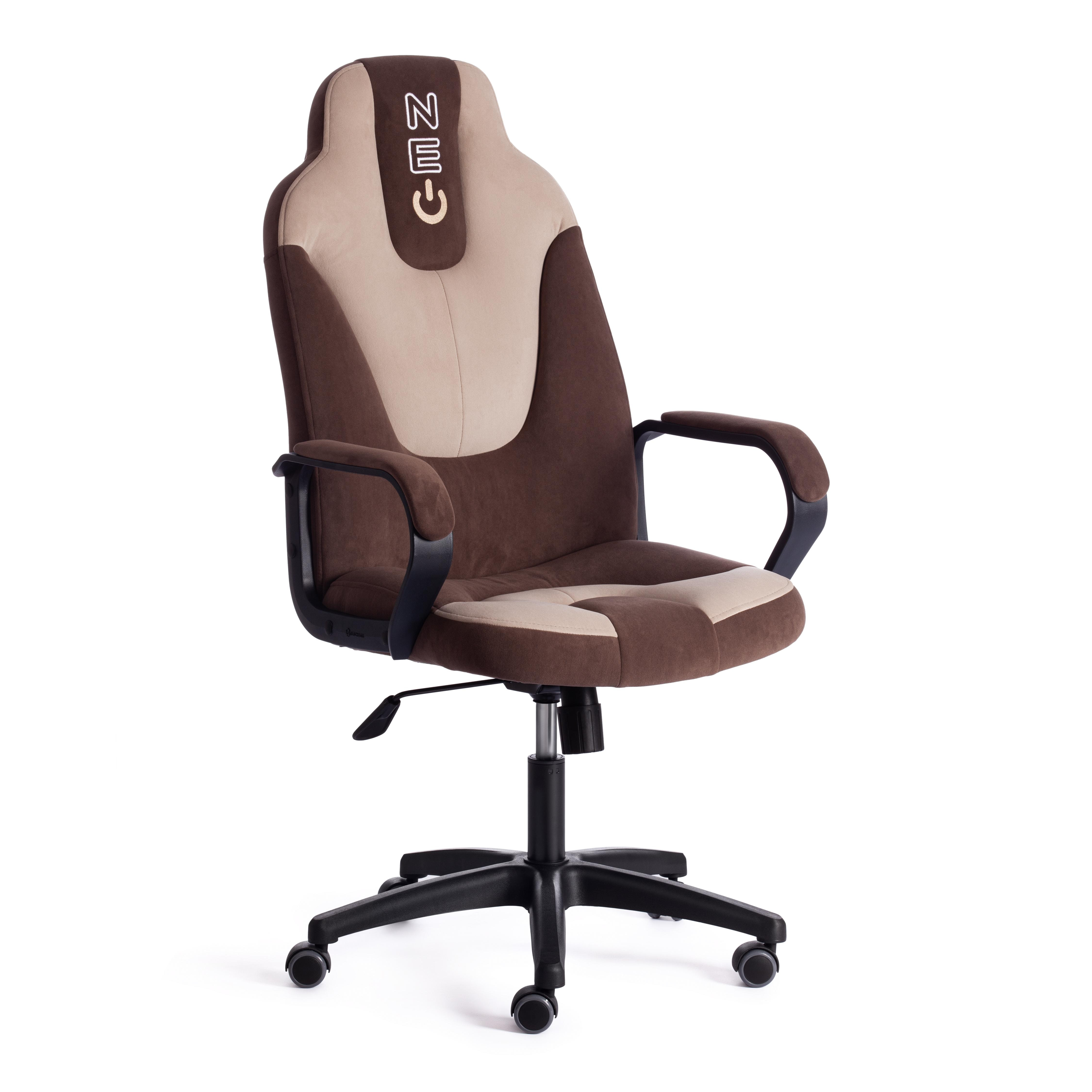 Кресло компьютерное TetChair NEO 2 (22), флок, коричнево бежевый