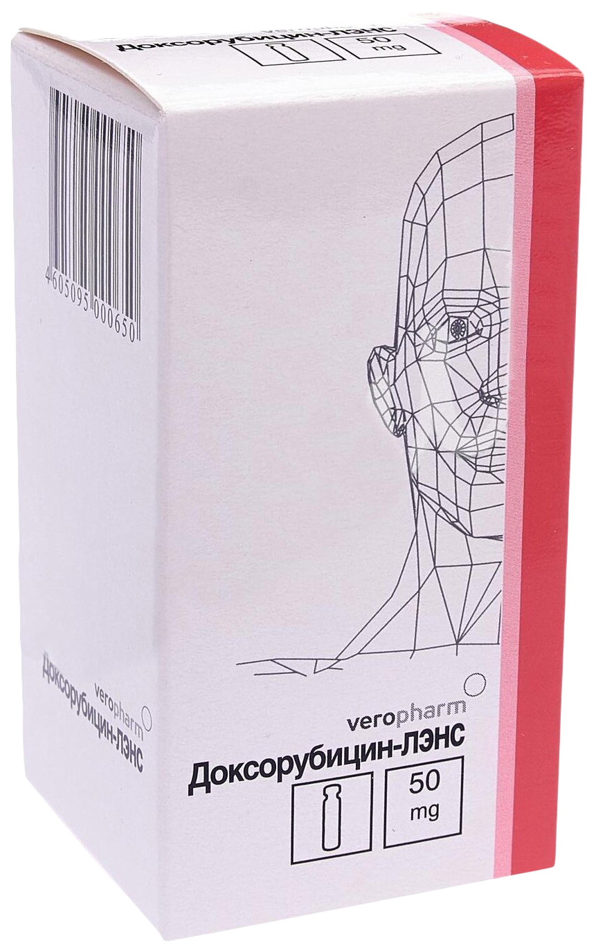 

Доксорубицин-Лэнс лиофилизат для раствора для в/сосуд. и в/пузыр. введения 50 мг