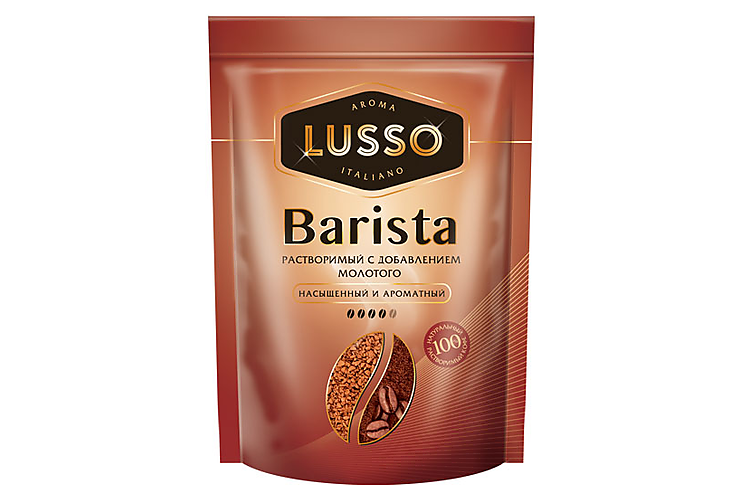 «LUSSO», кофе Barista, молотый в растворимом, 40 г, (3шт.)