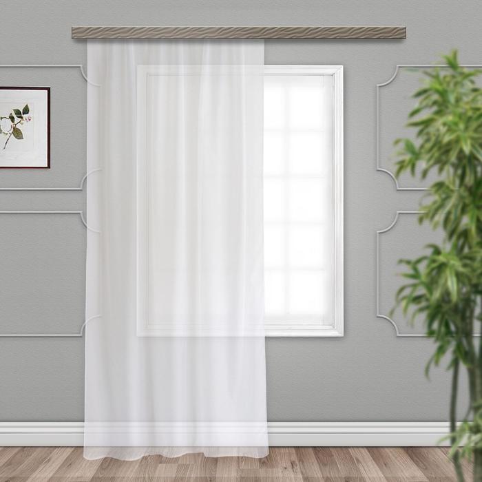 

Штора тюль лен 500х275см, белый, пэ 100%