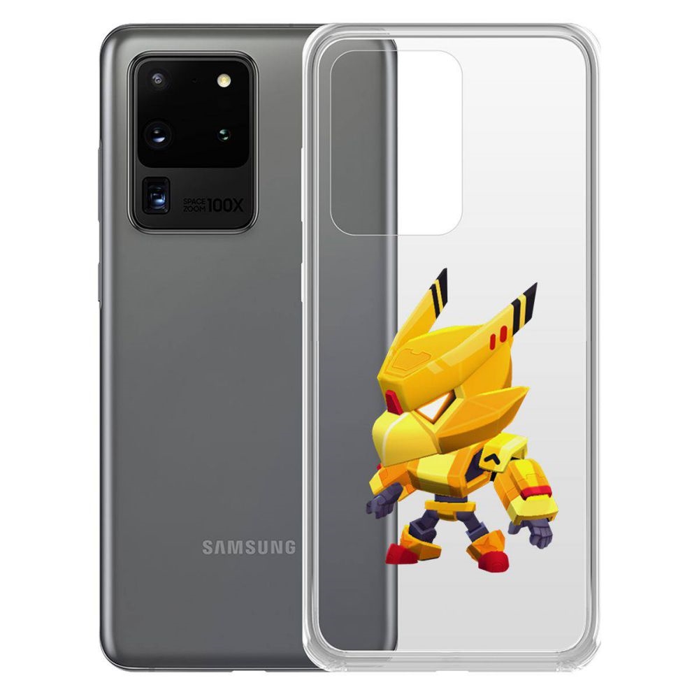 

Чехол-накладка Brawl Stars-Ворон Золотой Меха для Samsung Galaxy S20 Ultra (G988)