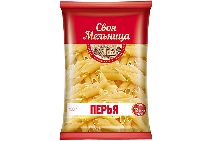 

«Своя Мельница», макаронные изделия «Перья», 400 г
