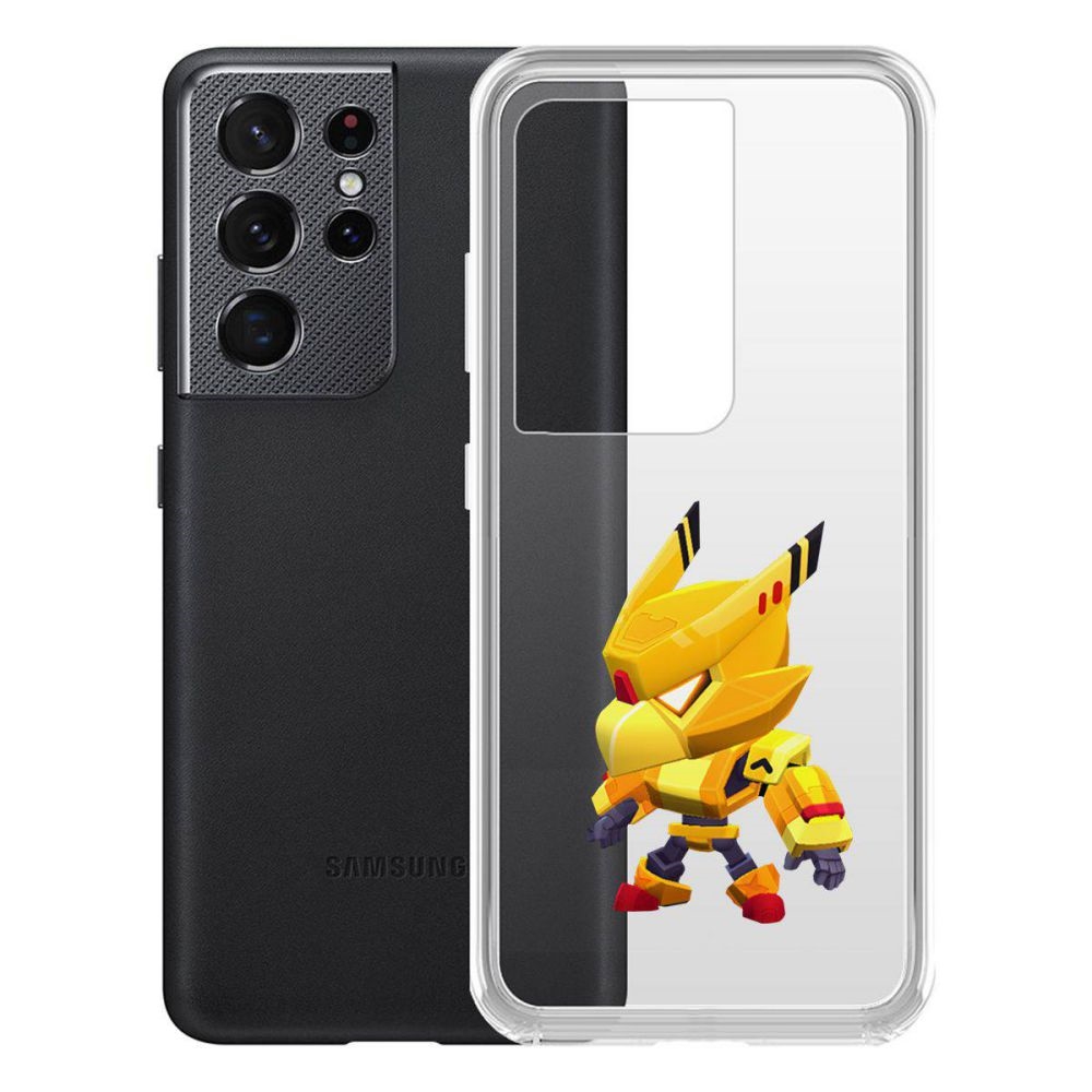 

Чехол-накладка Brawl Stars-Ворон Золотой Меха для Samsung Galaxy S21 Ultra (G998)