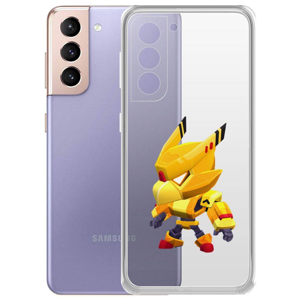 

Чехол-накладка Brawl Stars-Ворон Золотой Меха для Samsung Galaxy S21+ (G996)