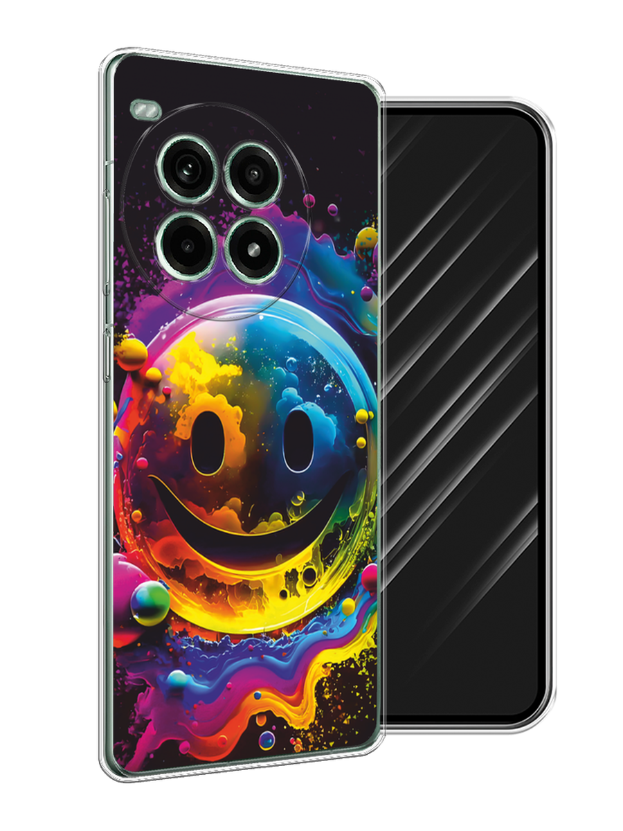 

Чехол Awog на OnePlus Ace 3 Pro "Кислотный смайл", Фиолетовый;желтый;синий, 155150-1