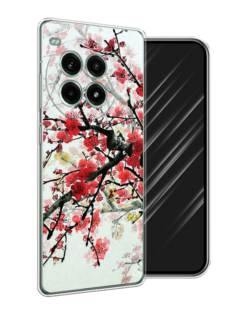 

Чехол Awog на OnePlus Ace 3 Pro "Сакура", Розовый;черный, 155150-1
