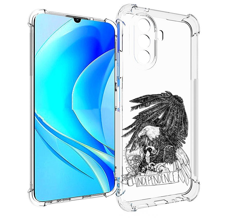 

Чехол MyPads черно белый сокол для Huawei Nova Y70 / Nova Y70 Plus (MGA-LX9N), Прозрачный, Tocco