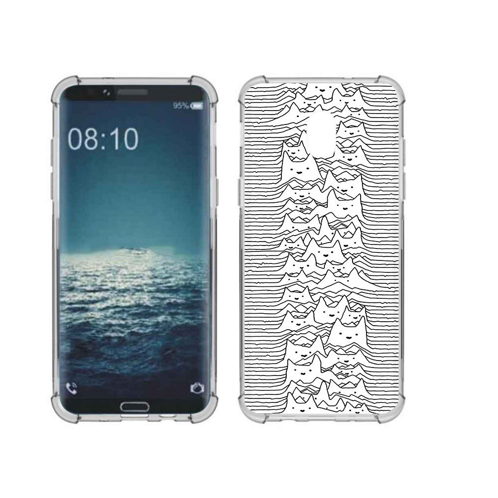 

Чехол MyPads Tocco для Samsung Galaxy J3 черно белые коты 3D (PT226926.574.682), Прозрачный, Tocco