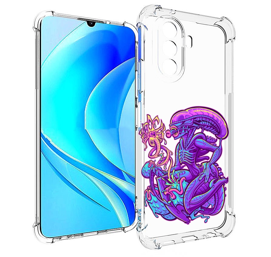 

Чехол MyPads чужой фиолетовый цвет для Huawei Nova Y70 / Nova Y70 Plus (MGA-LX9N), Прозрачный, Tocco