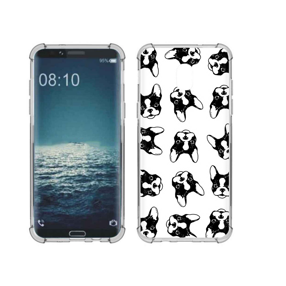 

Чехол MyPads Tocco для Samsung Galaxy J3 черно белые собачки (PT226926.574.683), Прозрачный, Tocco