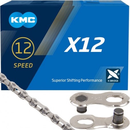 Цепь KMC X12 126 зв., серебр.