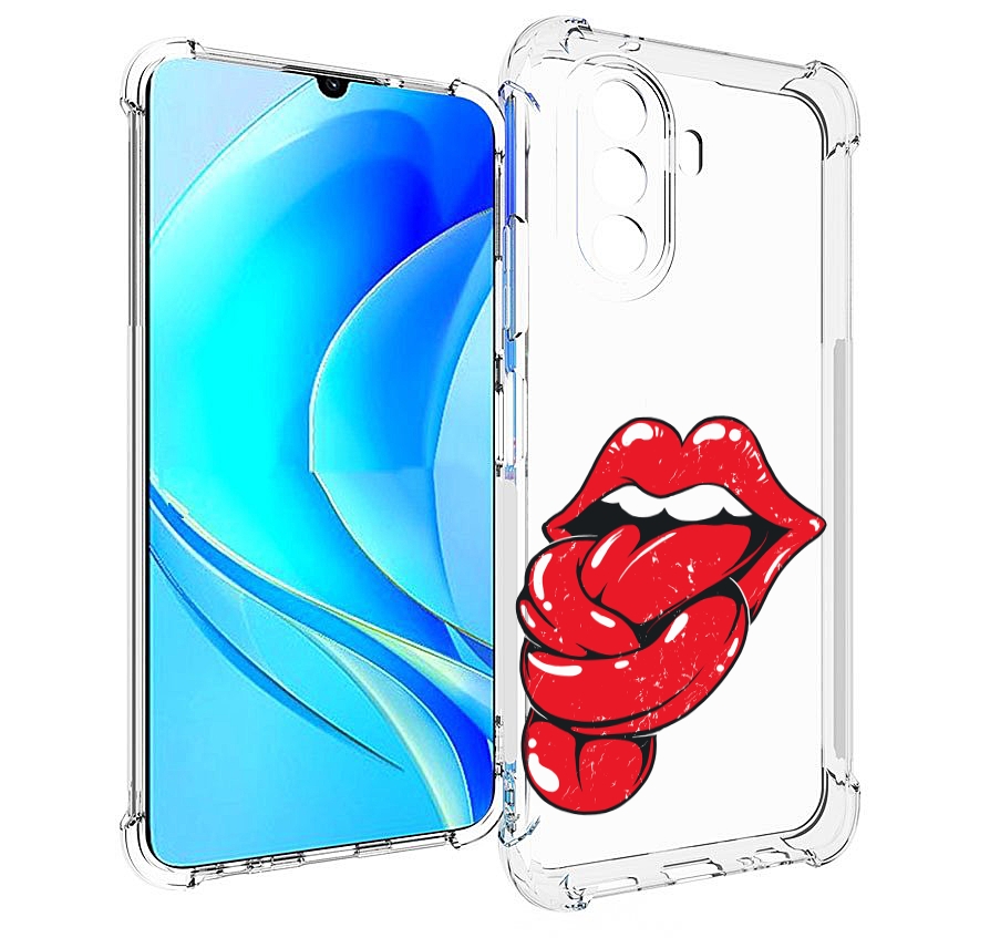 

Чехол MyPads яркие губы с языком для Huawei Nova Y70 / Nova Y70 Plus (MGA-LX9N), Прозрачный, Tocco