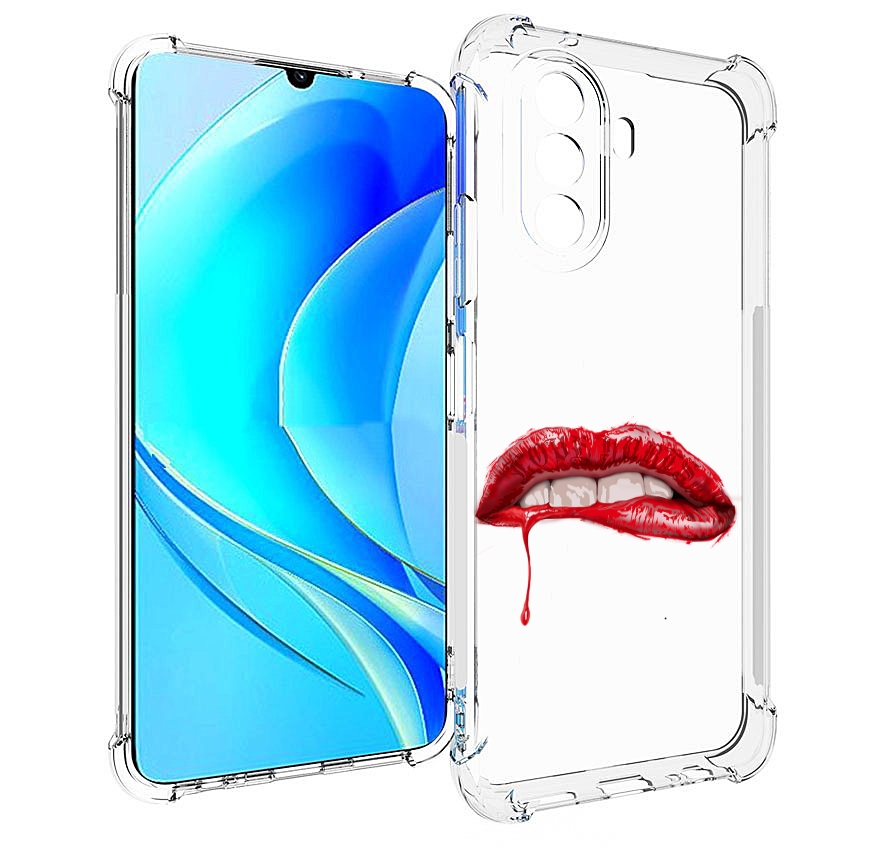 

Чехол MyPads яркие красные губы для Huawei Nova Y70 / Nova Y70 Plus (MGA-LX9N), Прозрачный, Tocco