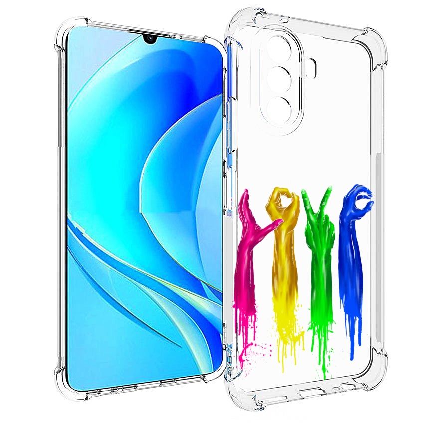 

Чехол MyPads яркие руки love для Huawei Nova Y70 / Nova Y70 Plus (MGA-LX9N), Прозрачный, Tocco