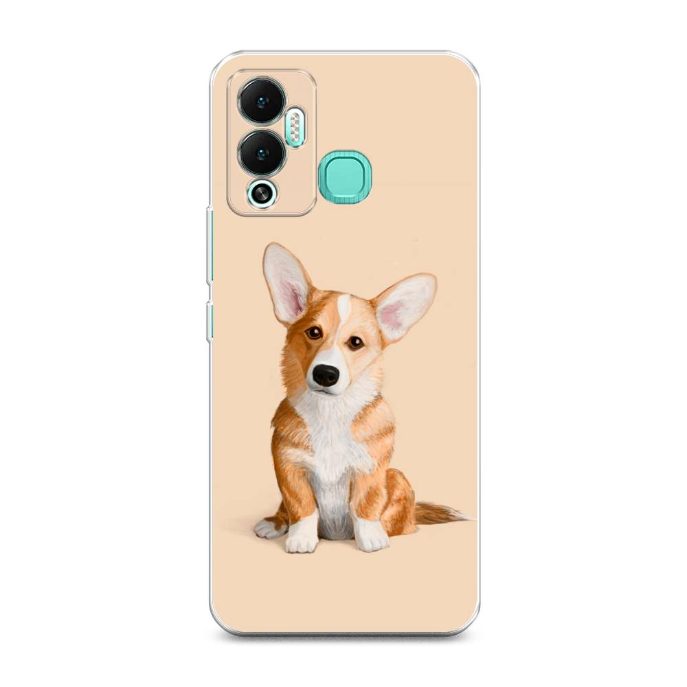 

Чехол на Infinix Hot 12 Play "Грустный Корги", Коричневый;бежевый, 3101750-1