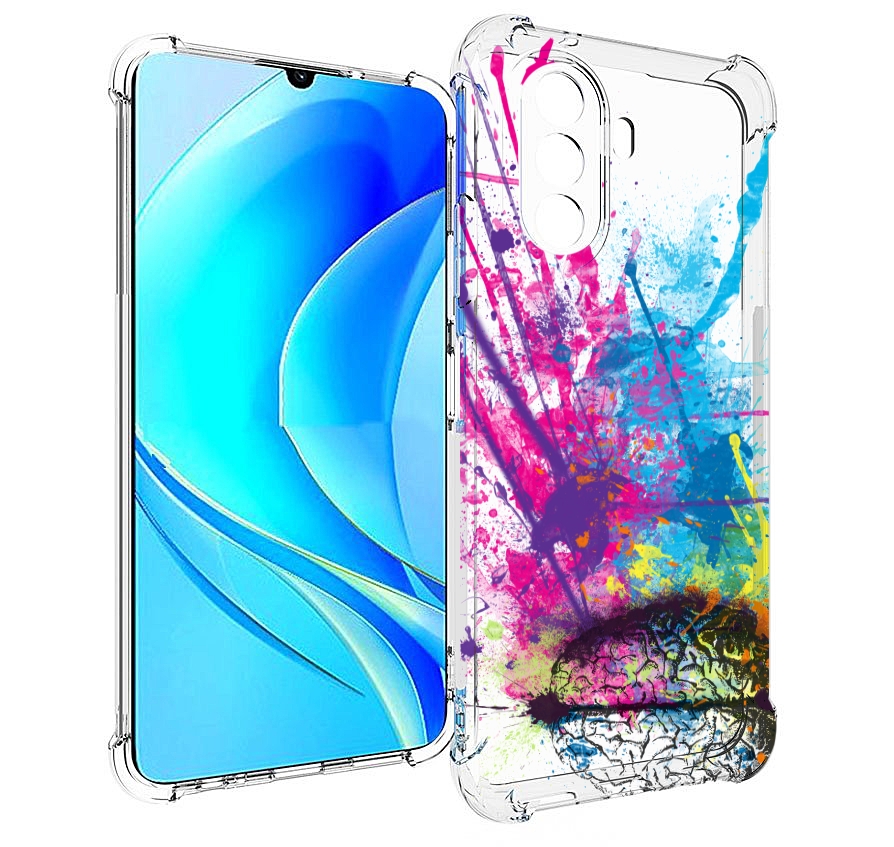 

Чехол MyPads яркий красочный мозг для Huawei Nova Y70 / Nova Y70 Plus (MGA-LX9N), Прозрачный, Tocco