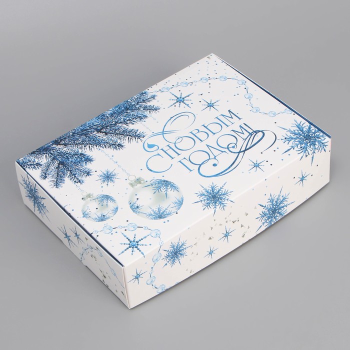 

Коробка складная Дарите Счастье С Новым годом 21 x 15 x 5 см, Белый