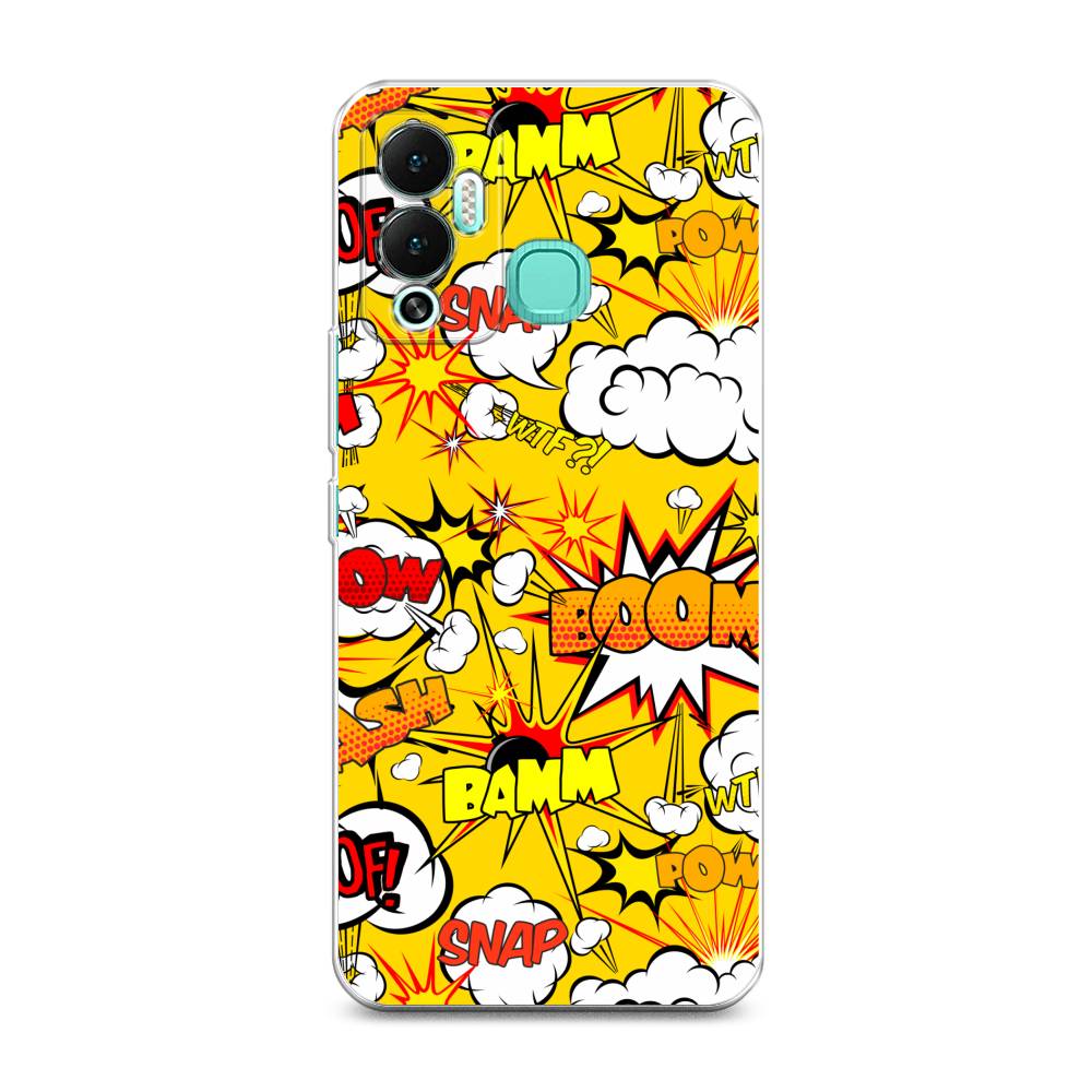 

Чехол на Infinix Hot 12 Play "Поп Арт эффекты", Желтый;белый;оранжевый, 3101750-6