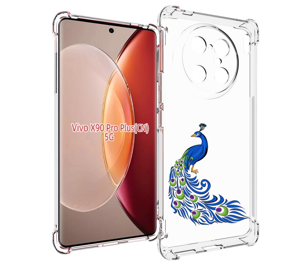 

Чехол MyPads жарптица-голубая для Vivo X90 Pro Plus, Прозрачный, Tocco