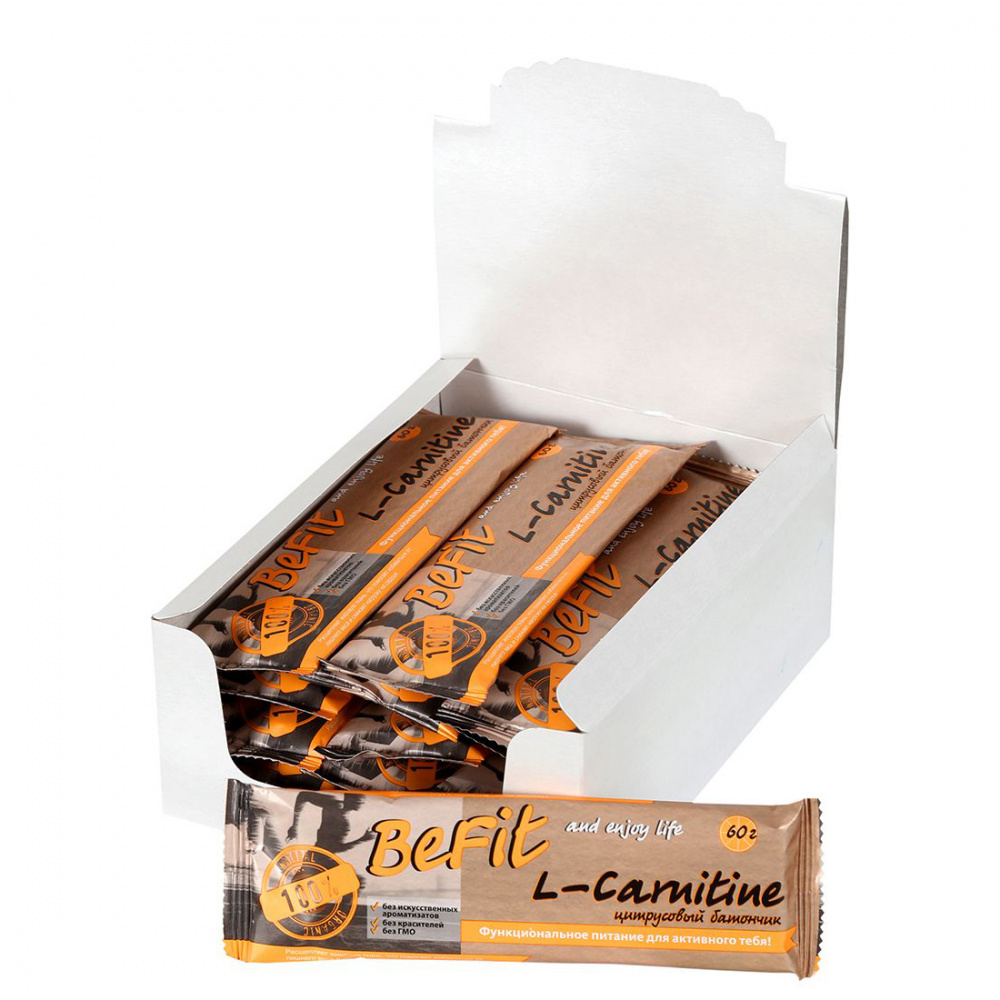 

Злаково-белковый Батончик Диа-Веста "Be Fit L-Carnetine", цитрусовый, шоубокс, 12шт по 60г