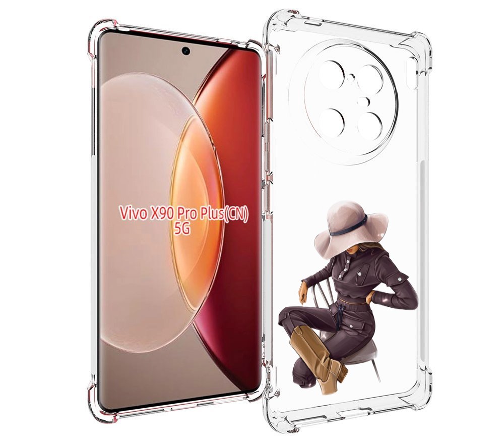 

Чехол MyPads загадочная-девушка-в-костюме женский для Vivo X90 Pro Plus, Прозрачный, Tocco