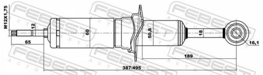

Амортизатор передний mazda bt-50 2011-, ford ranger 2012- 21110-001f