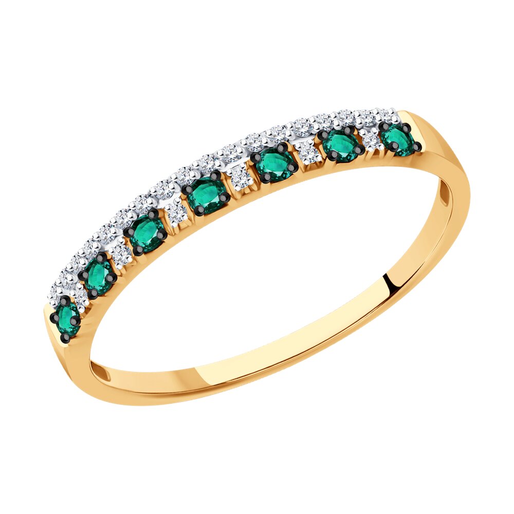 

Кольцо из золота р.  SOKOLOV Diamonds 3010632, бриллиант\изумруд, 3010632