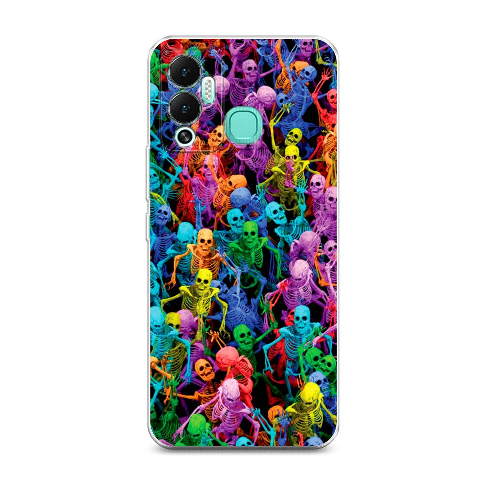 

Чехол на Infinix Hot 12 Play "Вечеринка скелетов", Фиолетовый;желтый;оранжевый, 3101750-6