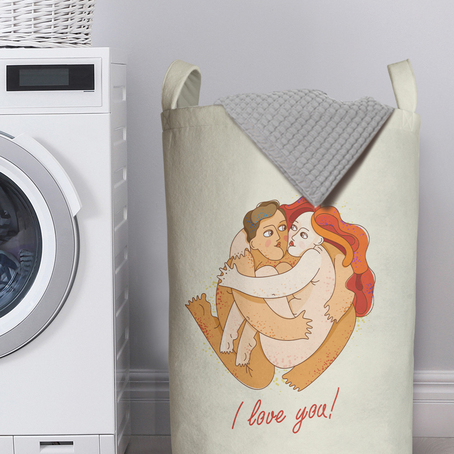 

Корзина для белья в ванную органайзер JoyArty Натуральная любовь 60x40 см, Натуральная любовь