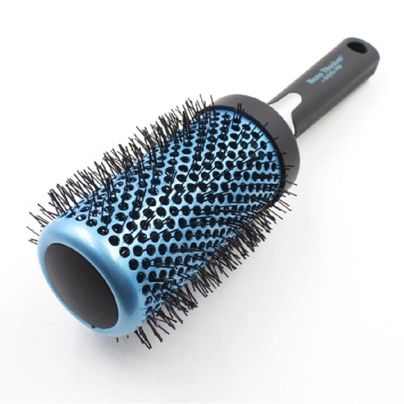 

Расческа брашинг для волос BaByliss Titanium круглая, голубая, d 52 мм, Голубой;черный, BABNTR