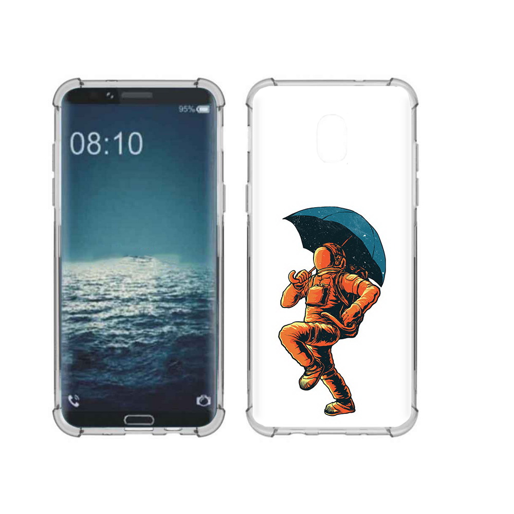 

Чехол MyPads Tocco для Samsung Galaxy J3 шагающий космонавт с зонтом (PT226926.574.695), Прозрачный, Tocco