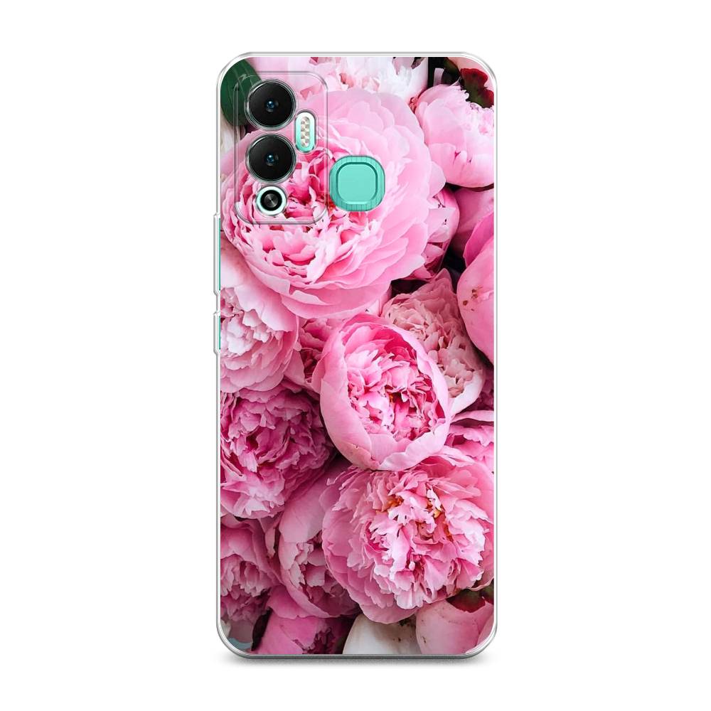 

Чехол на Infinix Hot 12 Play "Розовые пионы", Бежевый;розовый, 3101750-2