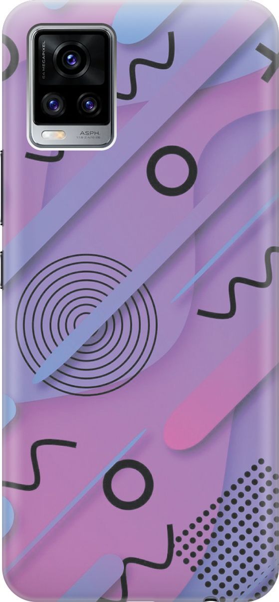 

Силиконовый чехол на Vivo V20 "Сиреневый супрематизм", Голубой;розовый, 159670