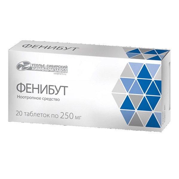 Фенибут таблетки 250 мг 20 шт., Усолье-Сибирский  - купить со скидкой