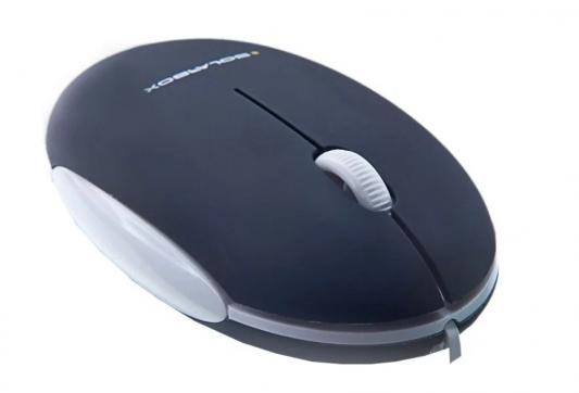 Гарнизон Мышь проводная Гарнизон SolarBox X06 Black USB Travel Optical Mouse чёрный USB