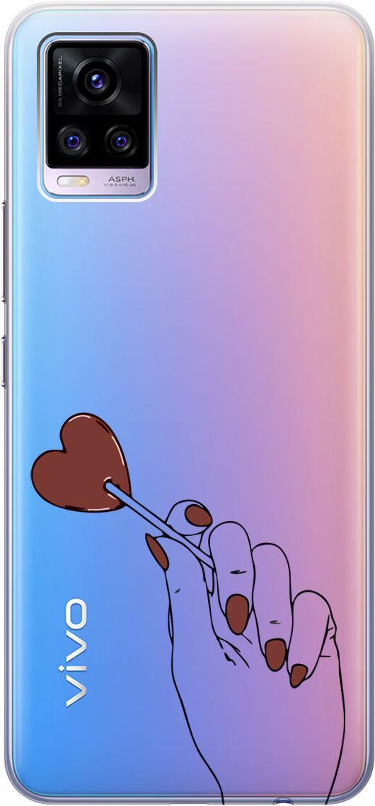 

Силиконовый чехол на Vivo V20 "Heartbreaker" прозрачный, Прозрачный;красный, 159674