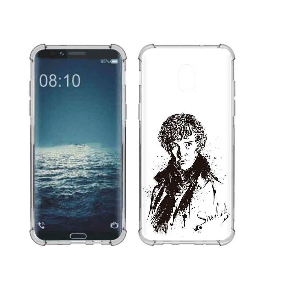 

Чехол MyPads Tocco для Samsung Galaxy J3 шерлок холмс портрет (PT226926.574.698), Прозрачный, Tocco