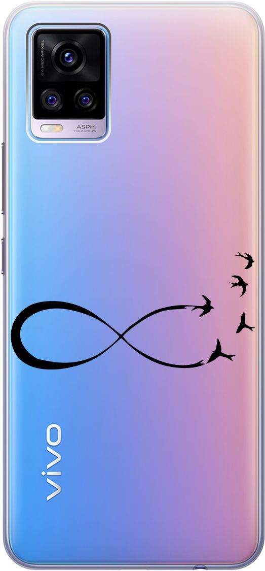 

Силиконовый чехол на Vivo V20 "Infinity" прозрачный, Прозрачный;черный, 159675