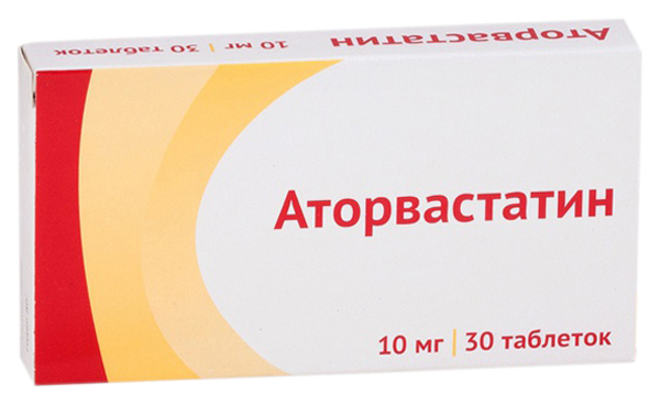 Купить Аторвастатин таблетки 10 мг 30 шт., Биоком ЗАО, Россия