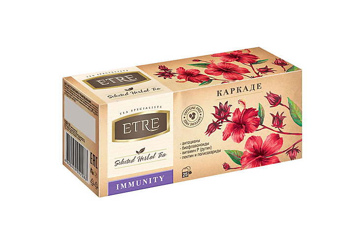 «ETRE», чайный напиток Immunity каркаде, 37 г, (3шт.)