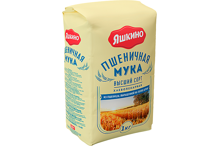 «Яшкино», мука пшеничная высшего сорта, 1 кг, (3шт.)