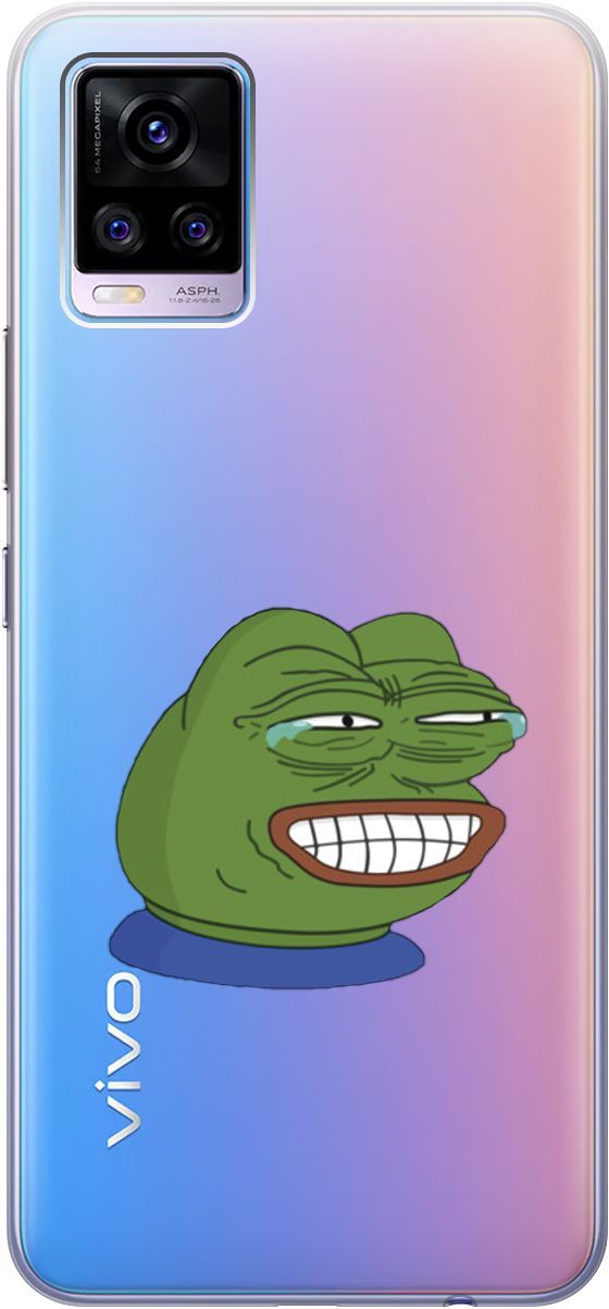 

Силиконовый чехол на Vivo V20 "Pepe the Frog" прозрачный, Прозрачный;зеленый, 159675