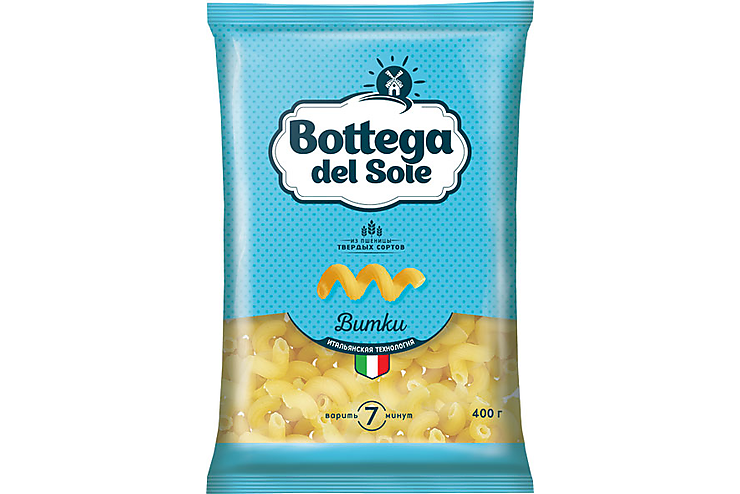 

«Bottega del Sole», макаронные изделия «Витки», 400 г