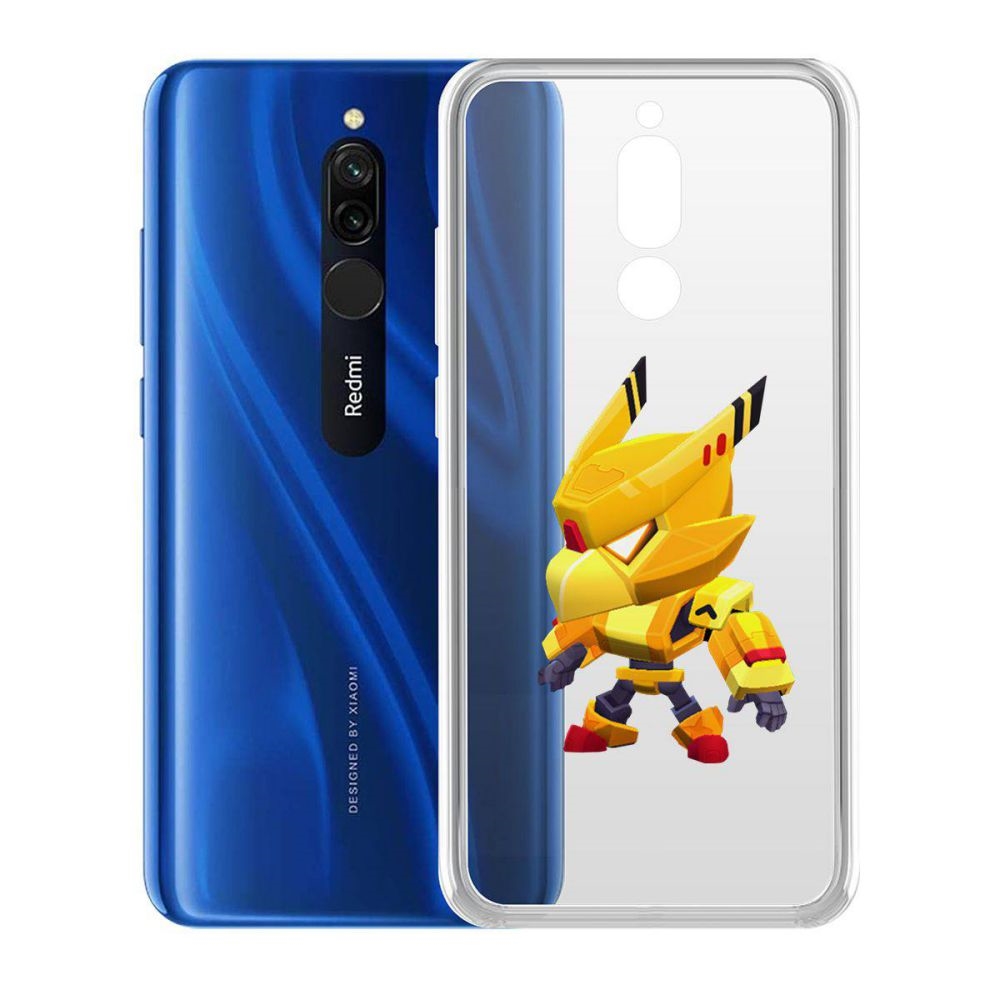 

Чехол-накладка Brawl Stars-Ворон Золотой Меха для Xiaomi Redmi 8, Прозрачный