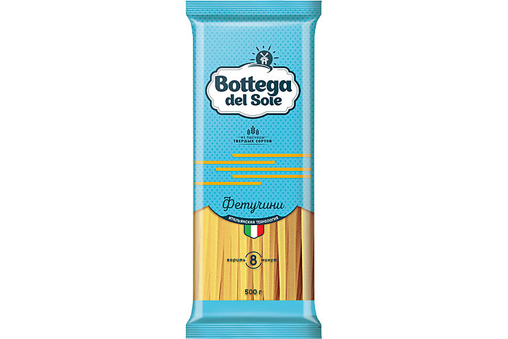 

«Bottega del Sole», макаронные изделия «Фетучини», 500 г